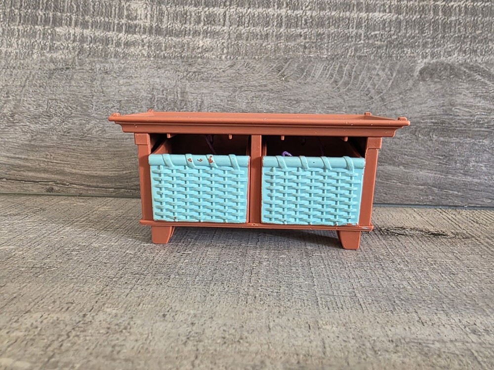 Fisher Price Loving Family Twin Time Nursery Furniture Toy Box Bench g67h
